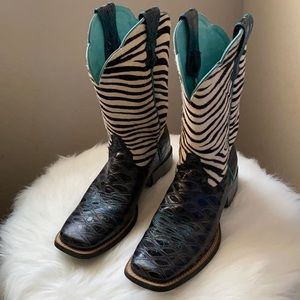 Ariat women’s boots - zebra calf hair tops